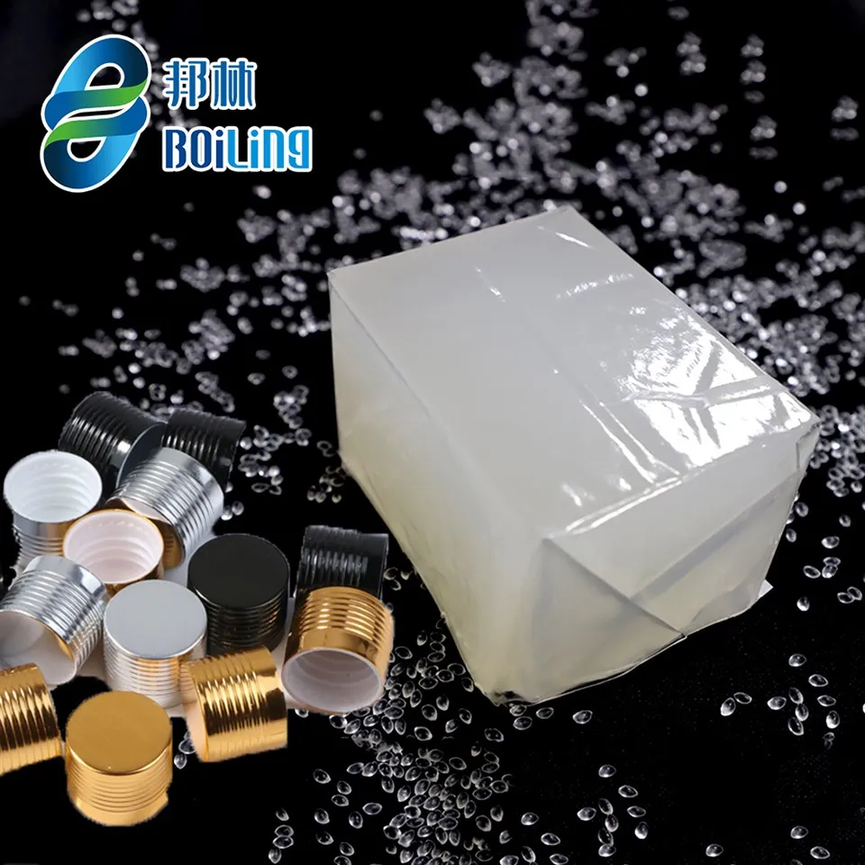 Adesivo hot melt per tappo di bottiglia cosmetica