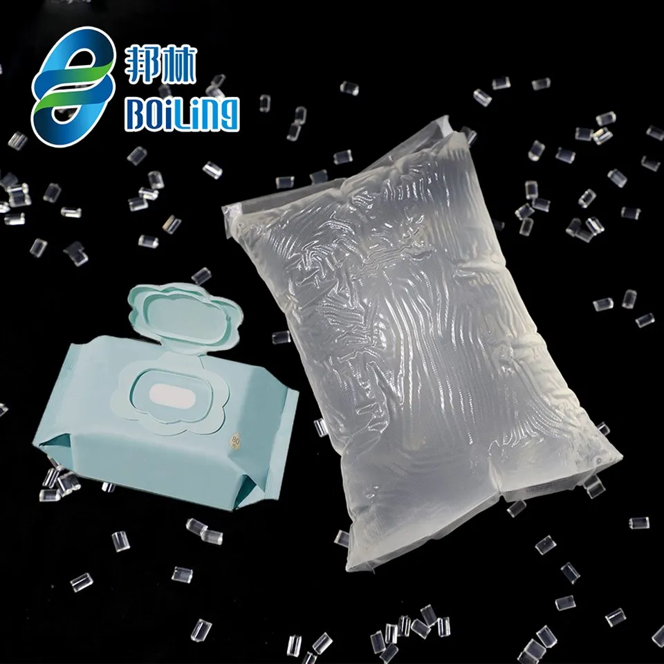 Adesivo hot melt con cappuccio per salviettine umidificate