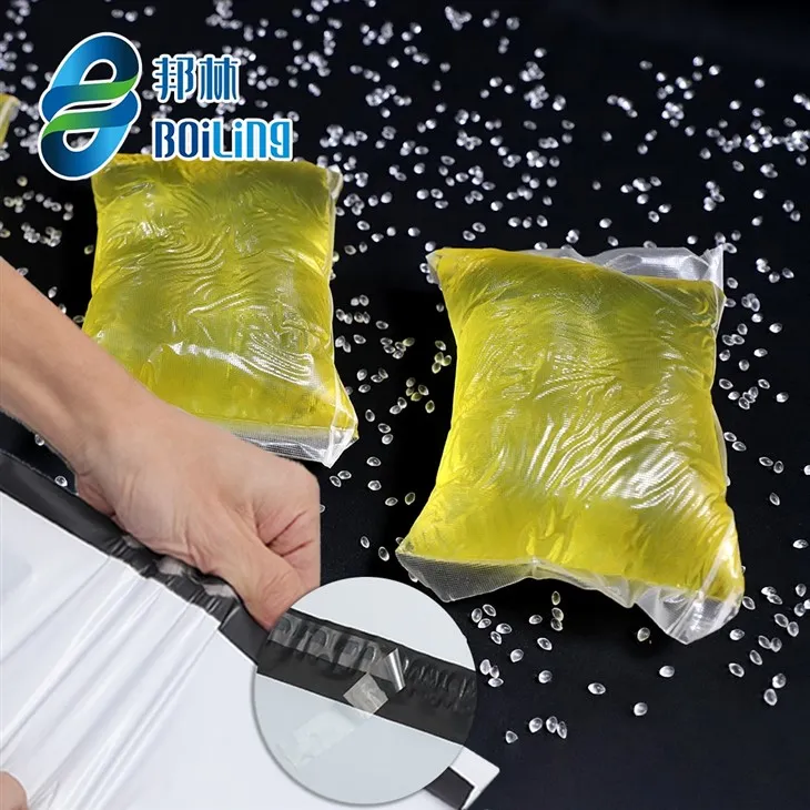 Blocco di colla adesiva hot melt gialla per sigillare la borsa Express